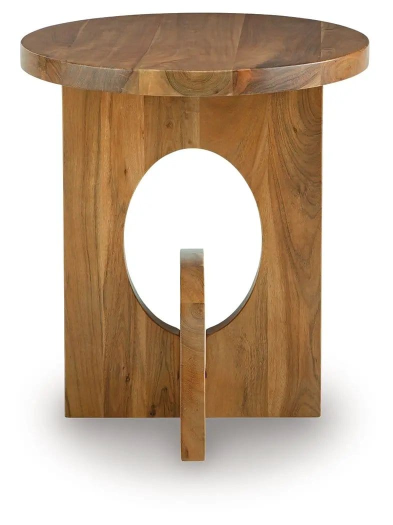 Hollbourne Accent Table | 19.75 x 19.75 x 23.38 in | Acacia Wood | Brown