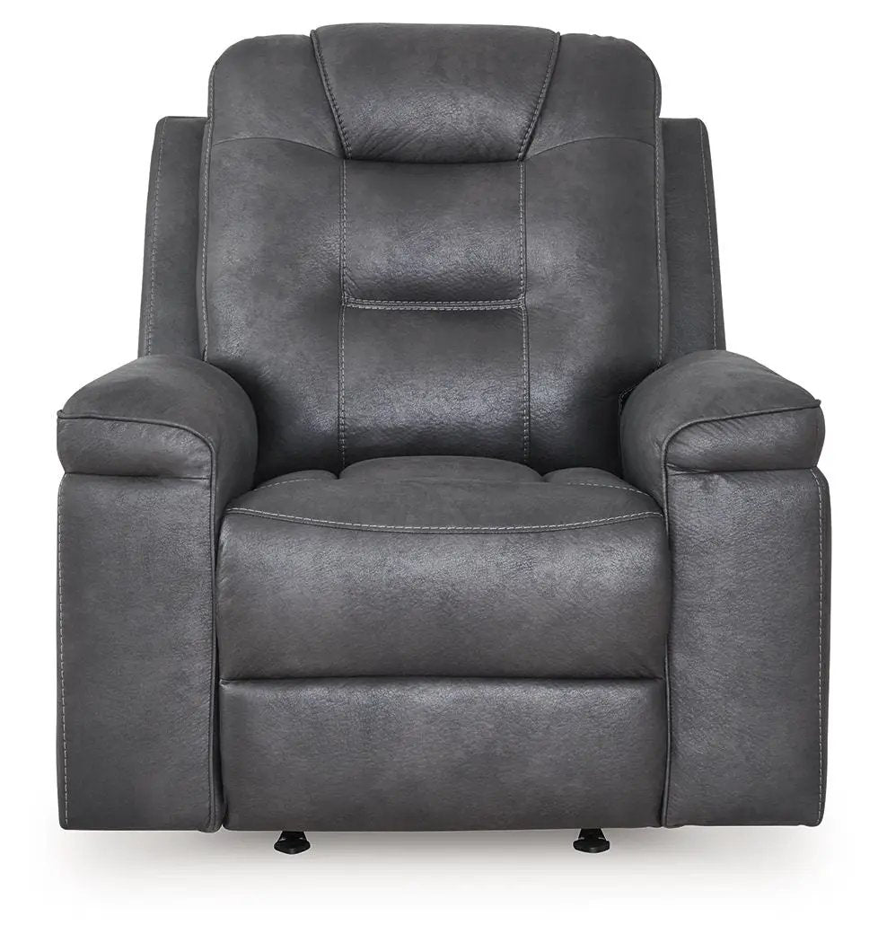 Stockworth Rocker Recliner | Warm Faux Leather | Inviting Comfort | 42 Inch Length