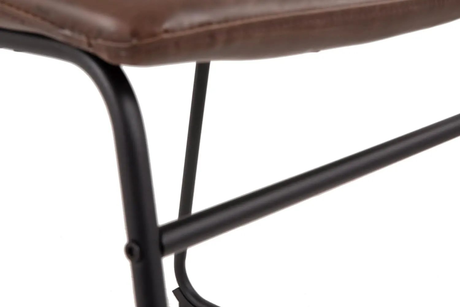 Mid Century Centiar 18.75 Inch Dining Bucket Chairs Set Of 2 Black And Brown from PriceLows™