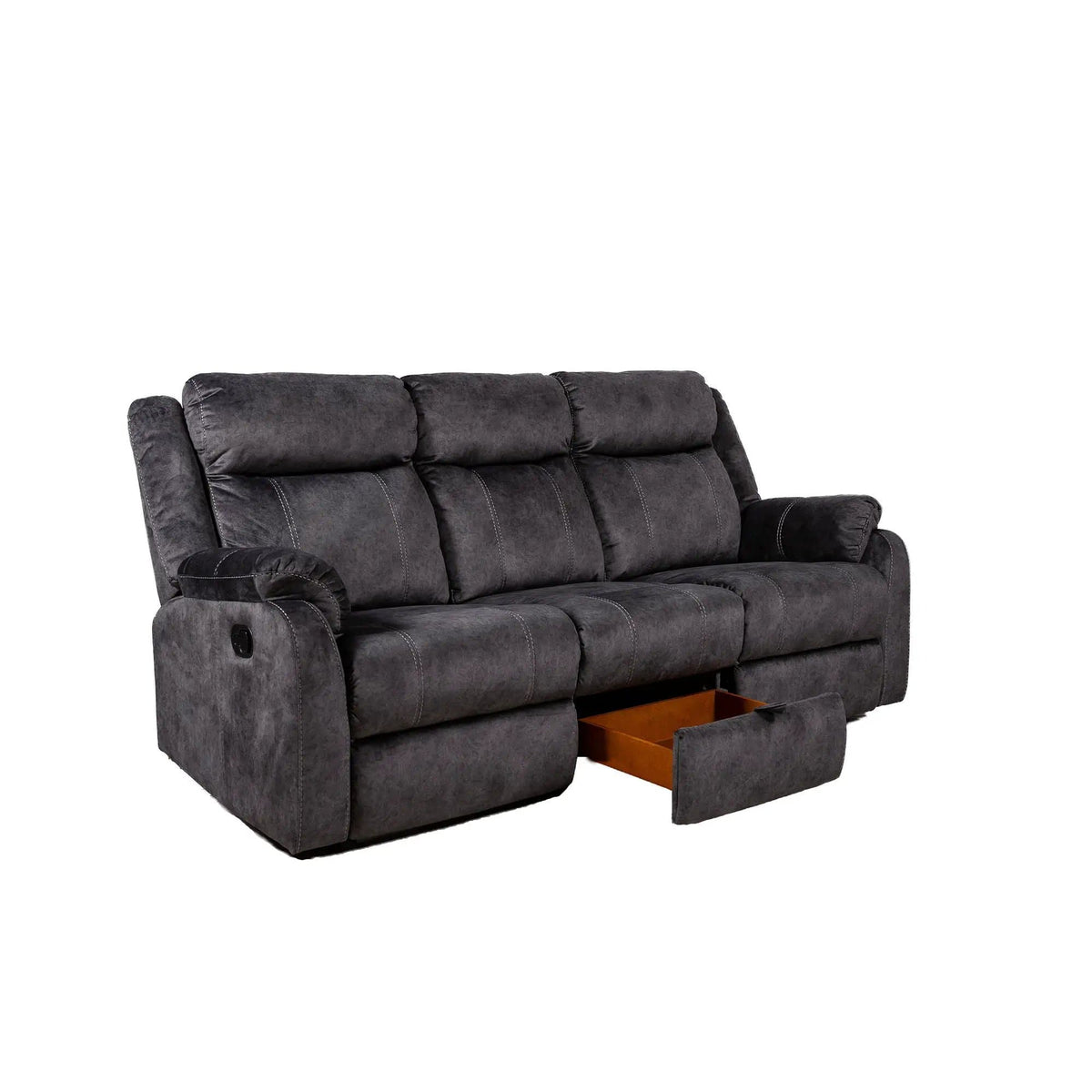 Sonet Domino Reclining Sofas | 2 Pieces | Fabric & Metal | Living Room