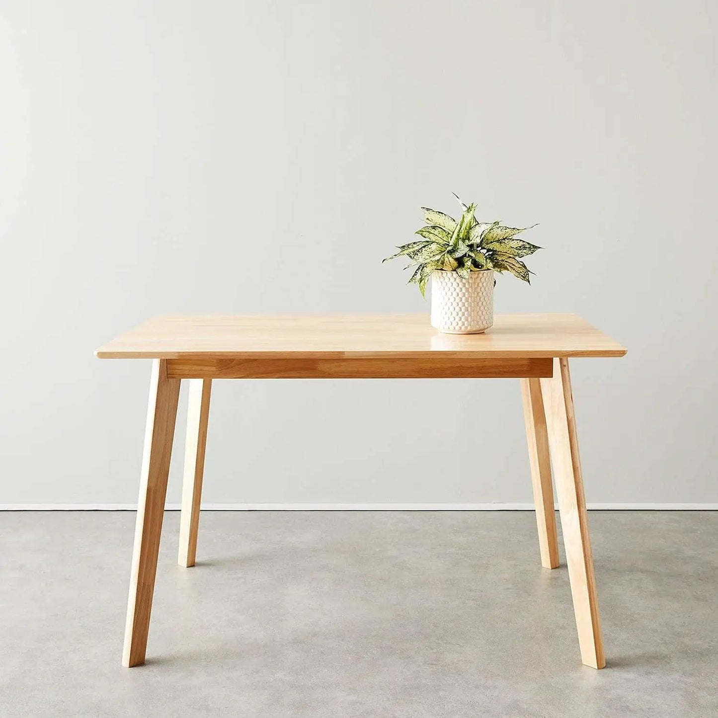 FSC Certified Solid Wood Rectangular Dining Table Seats Four Natural Finish from PriceLows™