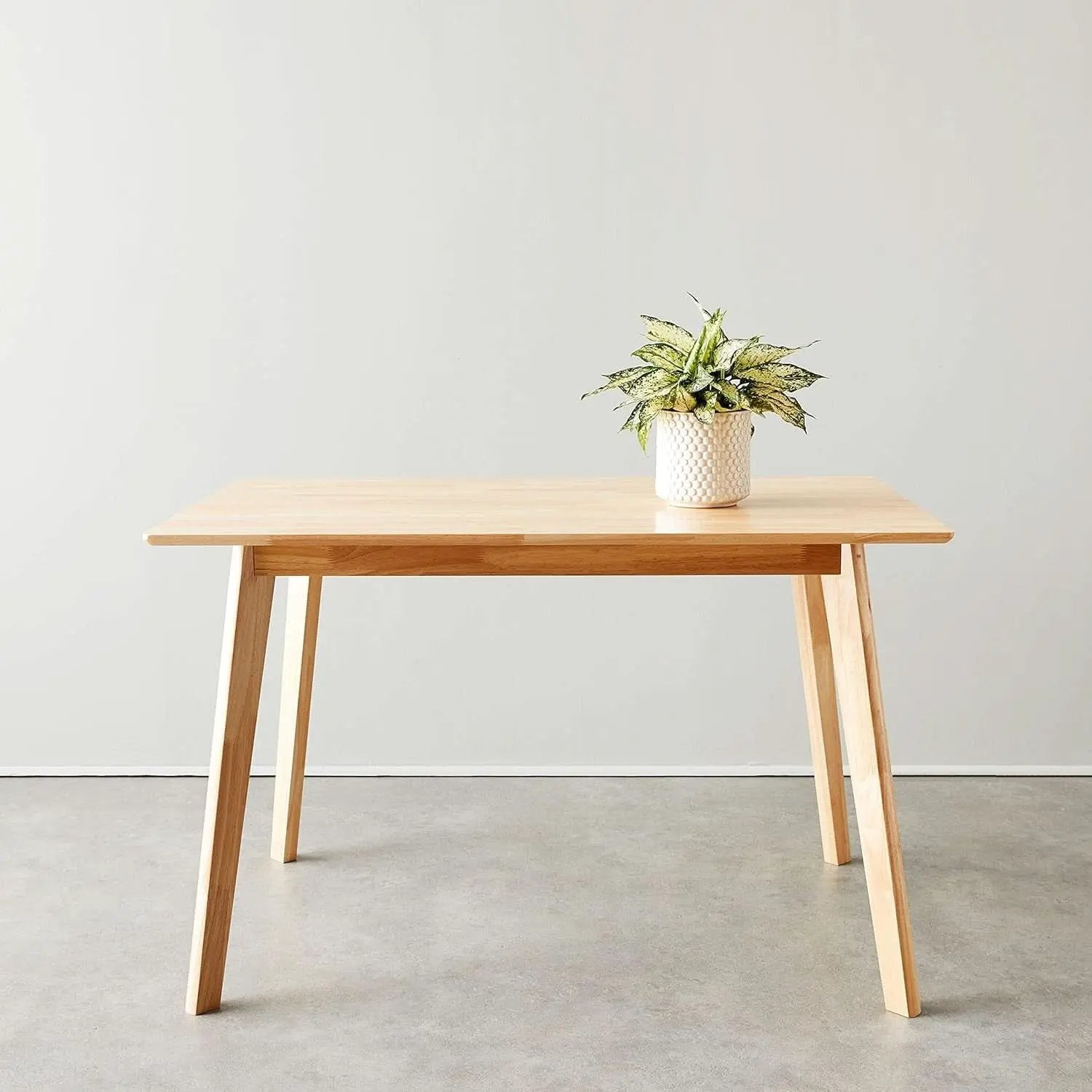 FSC Certified Solid Wood Rectangular Dining Table Seats Four Natural Finish from PriceLows™