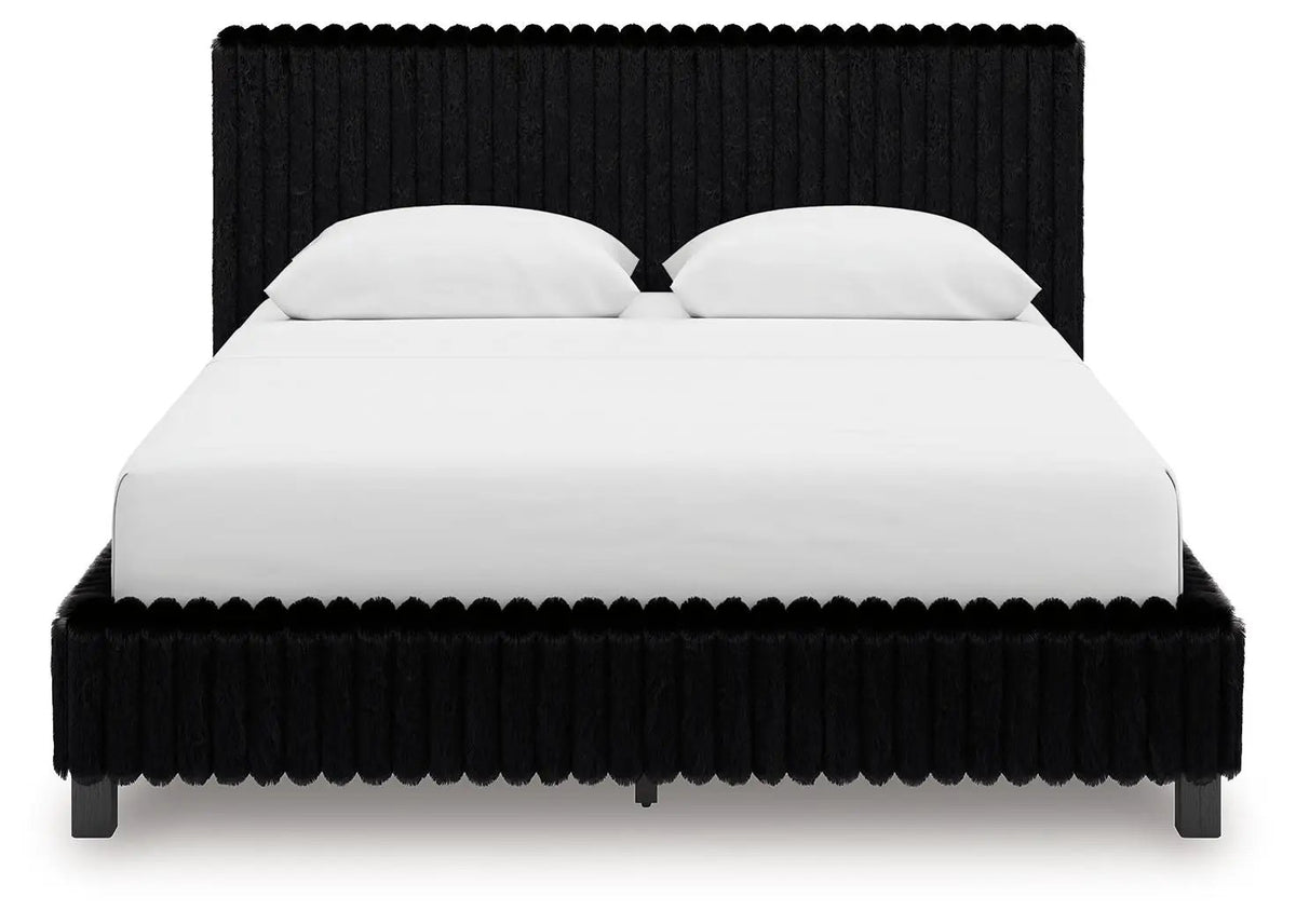 Zuraleus Upholstered Bed | Corded Fabric | Casual Contemporary Style | 91.25 Inch Width