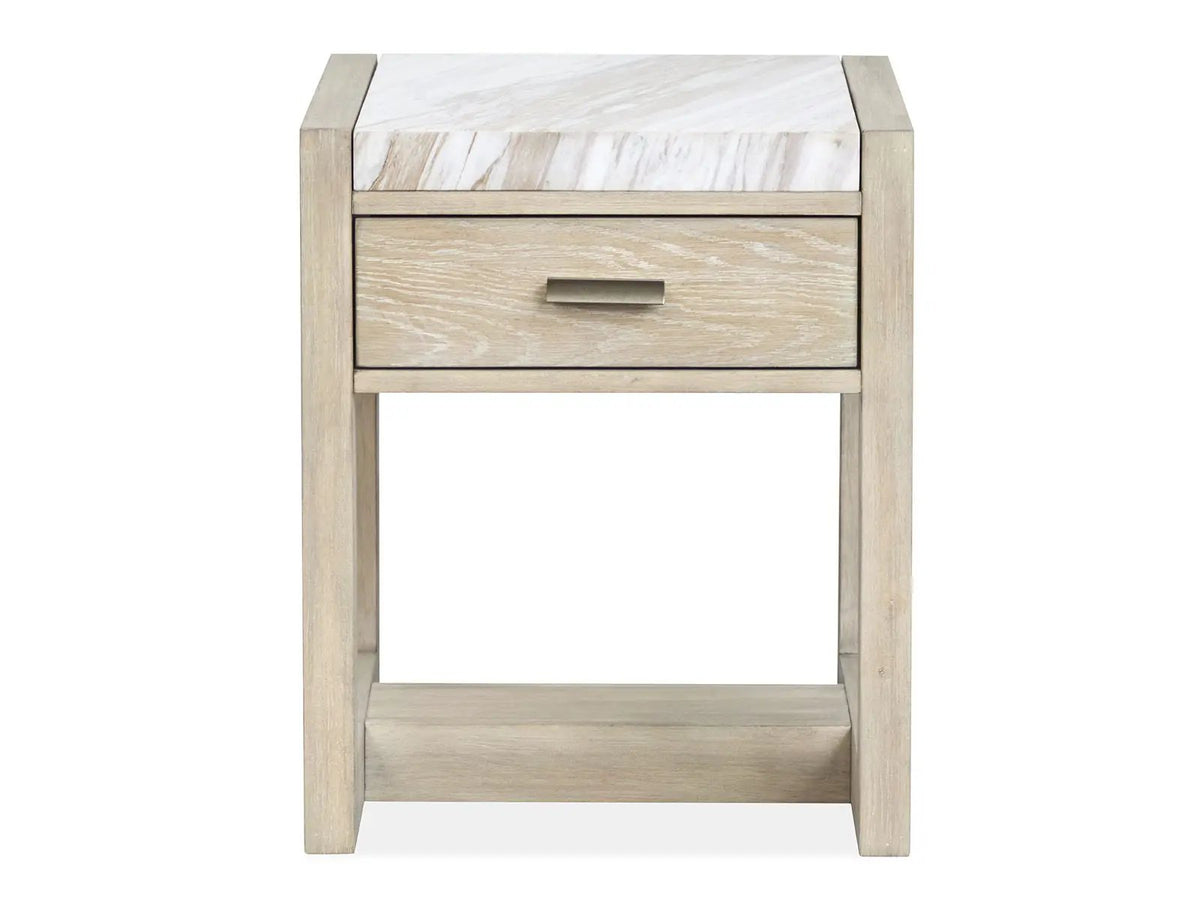 Preston Rectangular Cocktail End Table | Gallery Buff Finish | 25 Inch Width | Timeless Design
