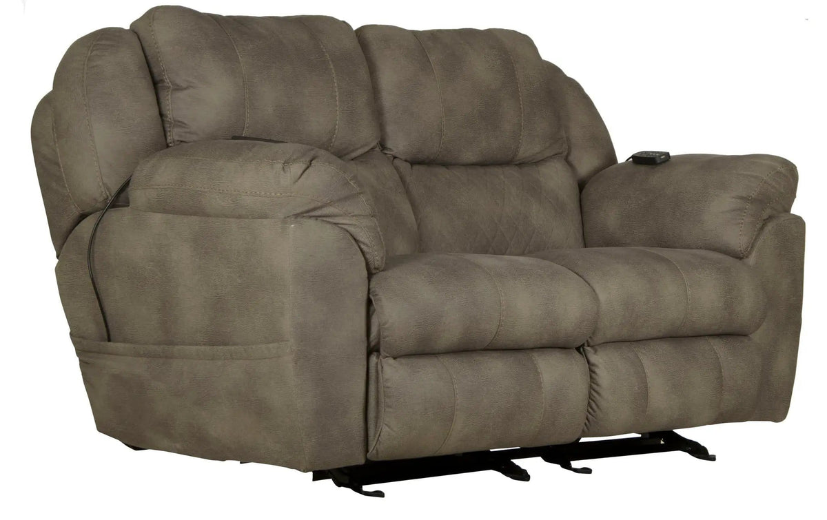 Flynn Power Lay Flat Rocking Loveseat With Power Adjustable Headrest & Lumbar And | 79 x 41 x 43 in | Polyester & Fabric | Fig