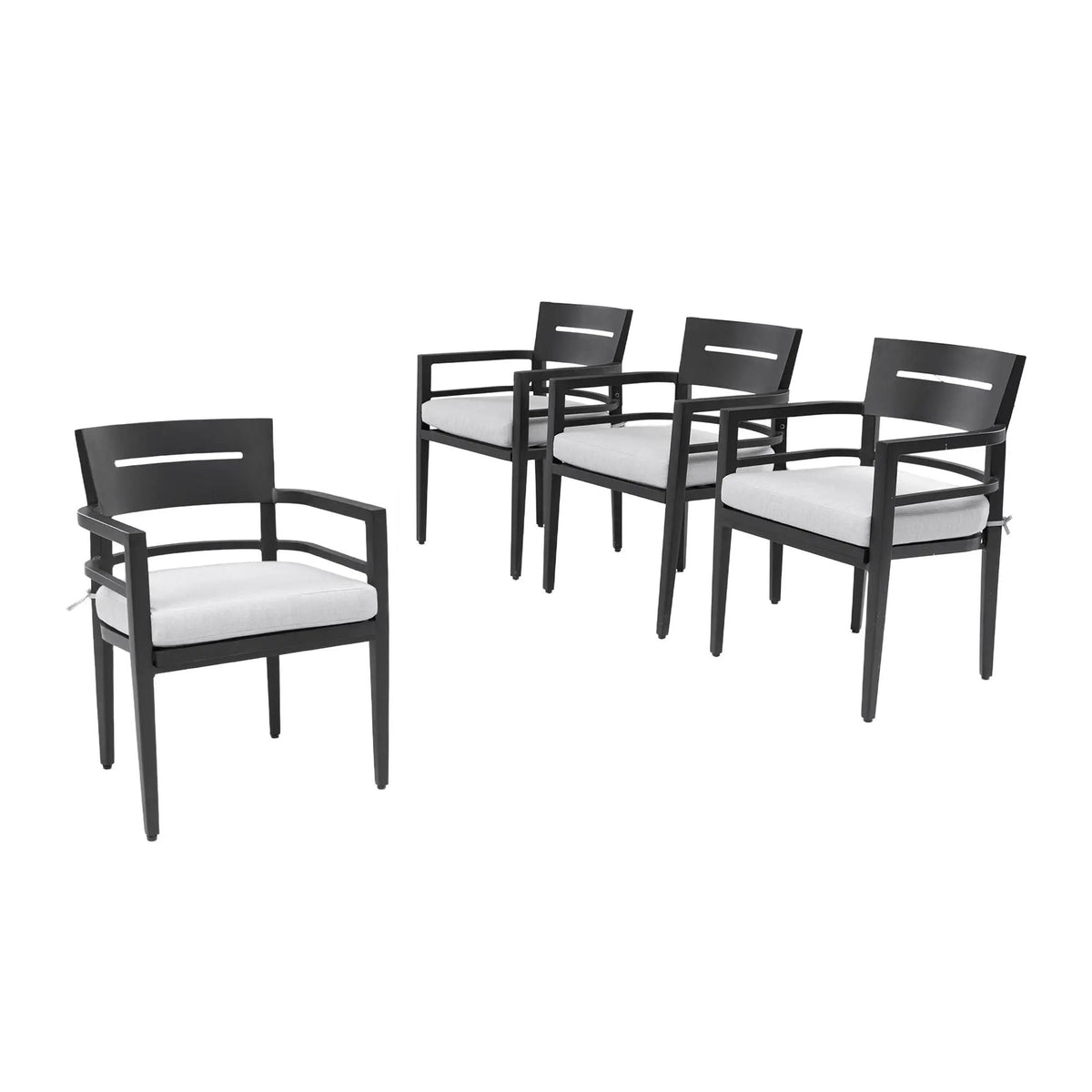 Patio Dining Chairs | Aluminum Frame | Sunbrella Cushions | Set Of Four