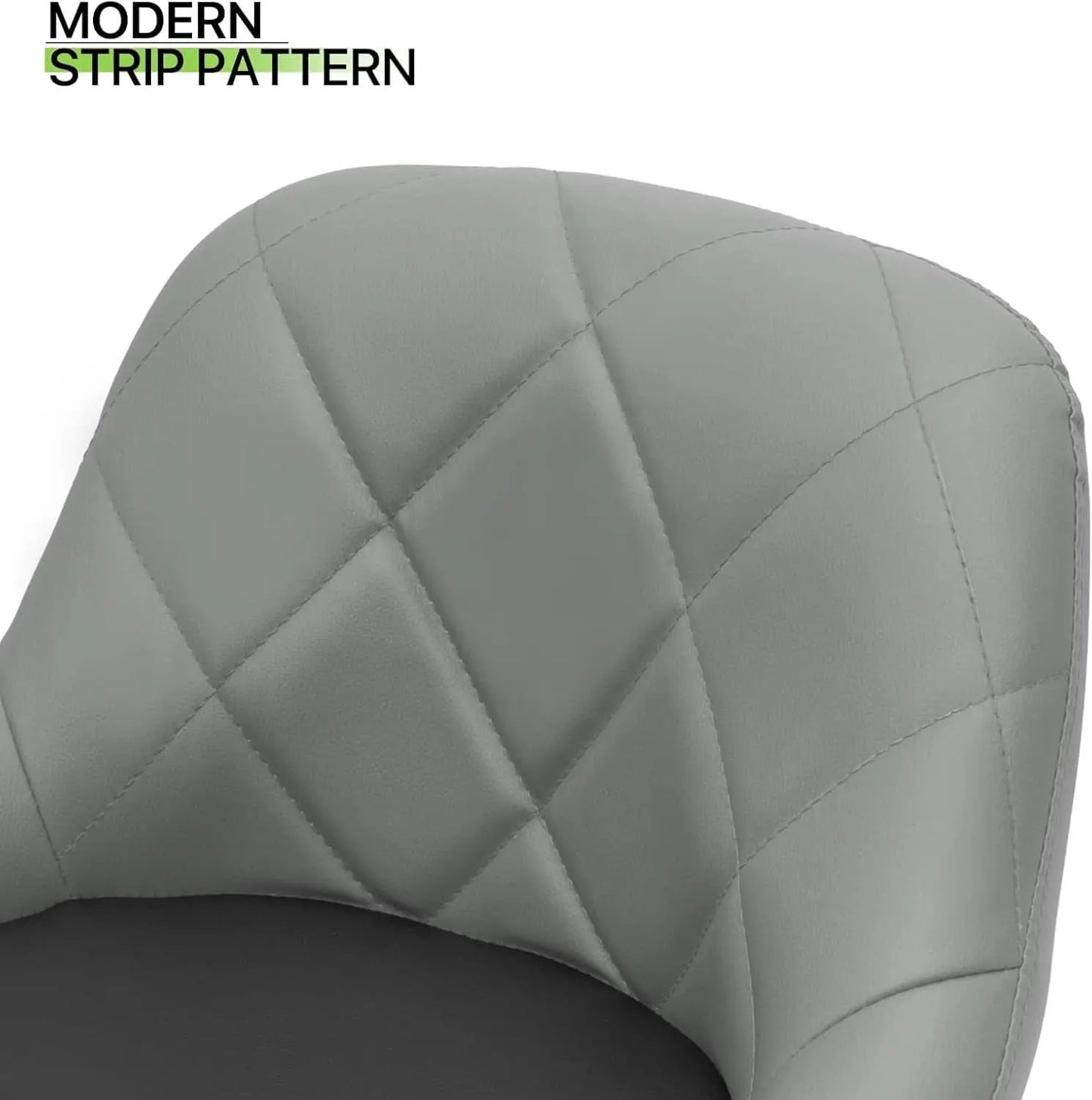Height Adjustable Grey PU Leather Bar Stools Set Of 2 from PriceLows™