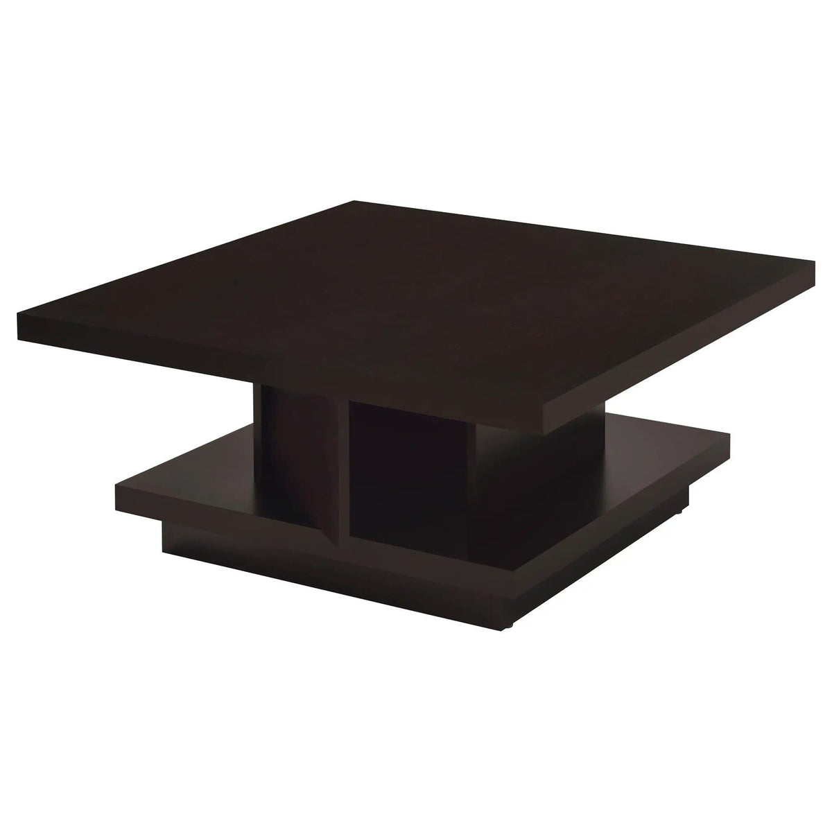 Reston 3-piece Square Coffee and End Table Set | 3-Piece Set | Engineered Wood & Veneer | Cappuccino