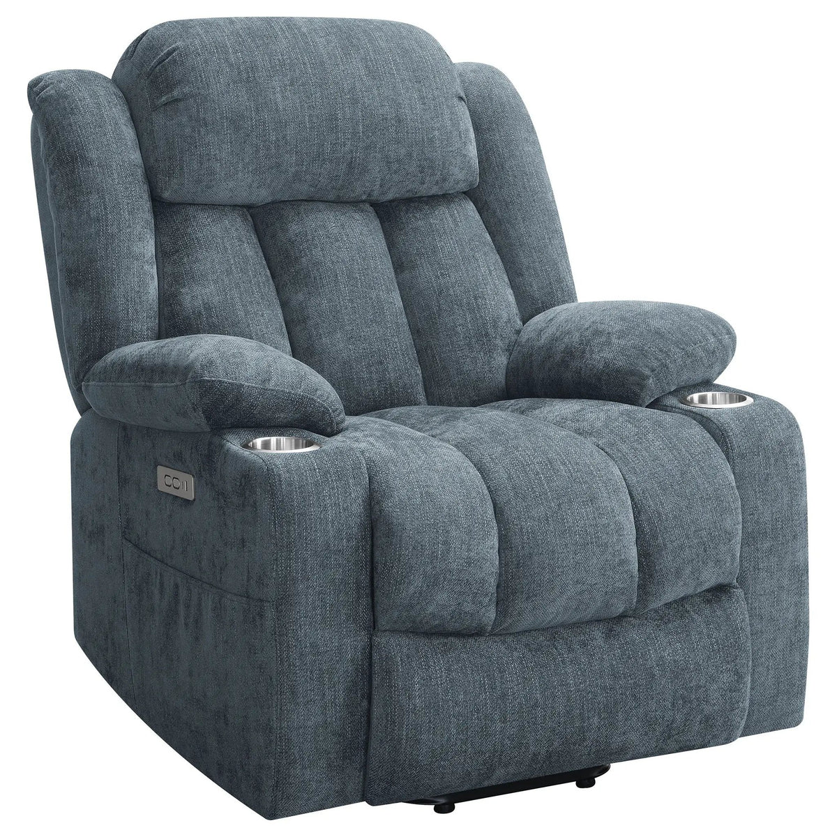 Beca Power Lift Recliner | Upholstered | Integrated Cupholders | USB Charging Port