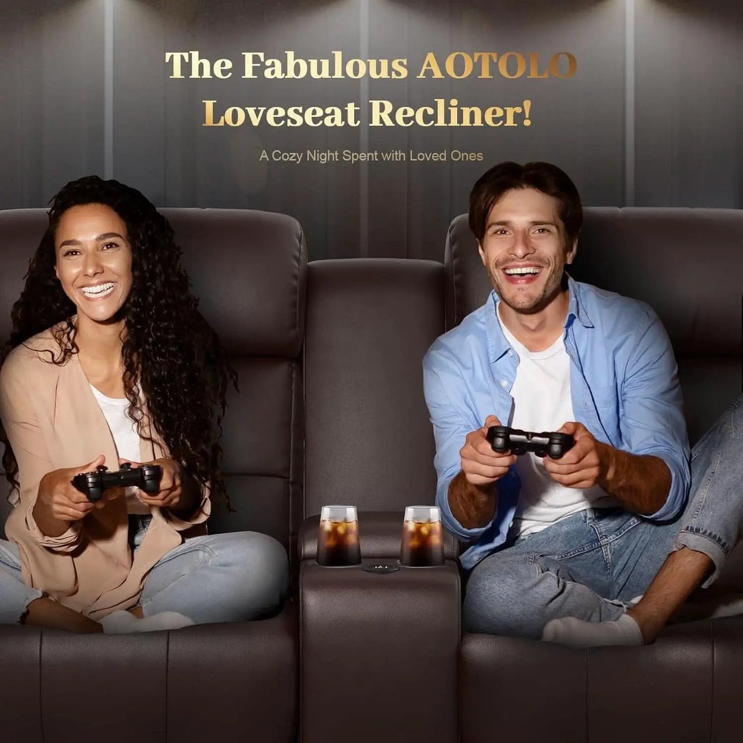 Reclining Massage Loveseat With USB Ports And Wall Hugger from PriceLows™
