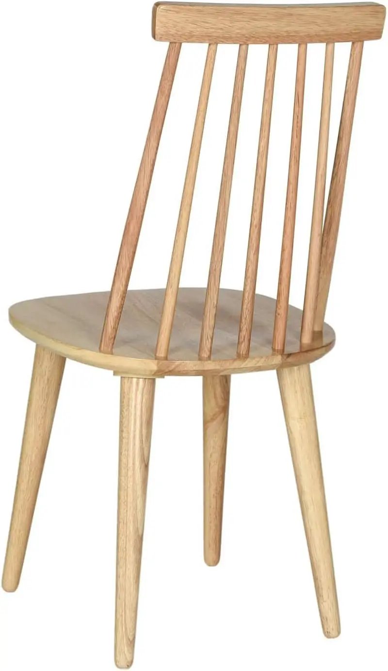 Burris Farmhouse Spindle Side Chair Natural White Set Of 2 from PriceLows™