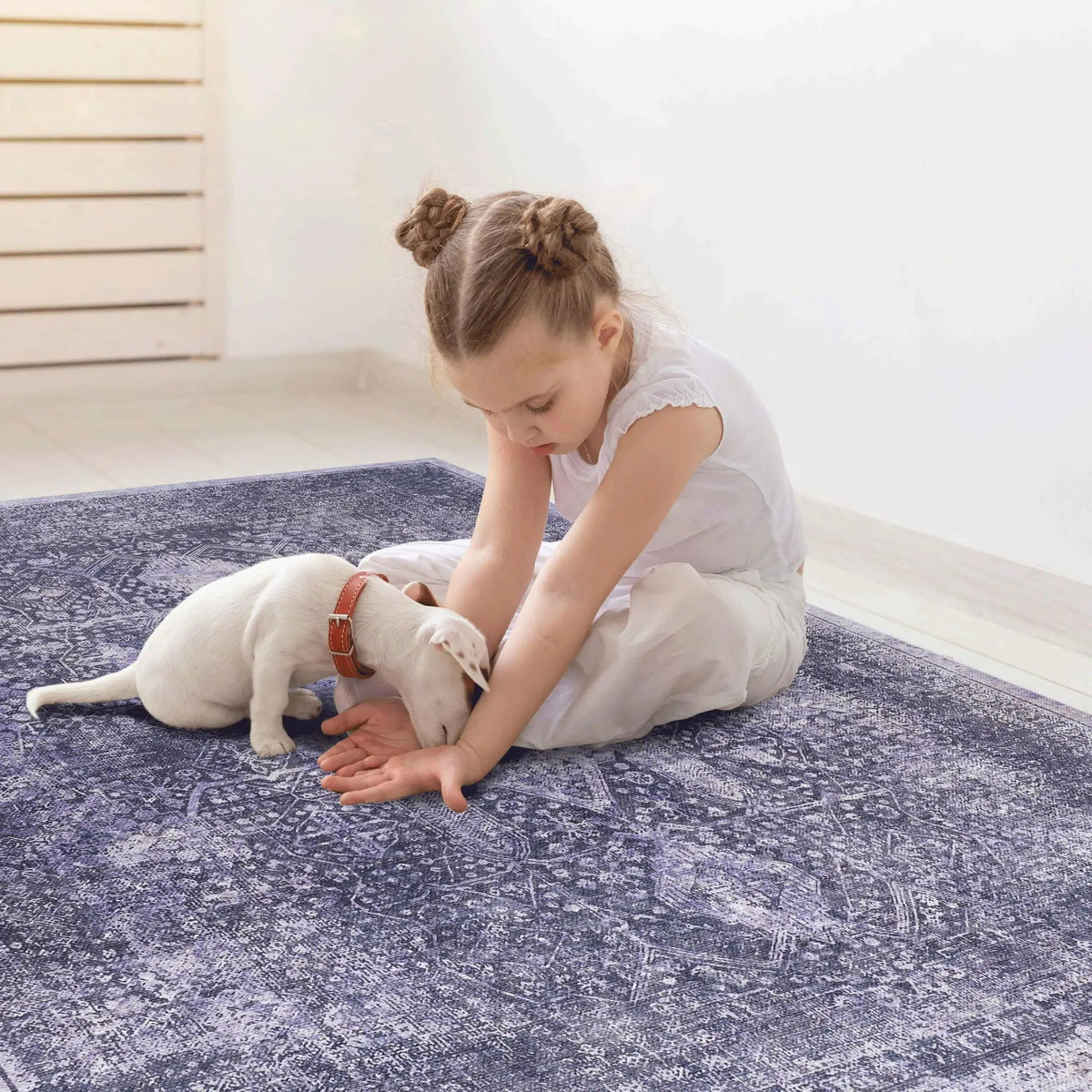 Maval Small Washable Area Rug | 36 x 24 Inch | Easy To Clean | Pet Friendly Design