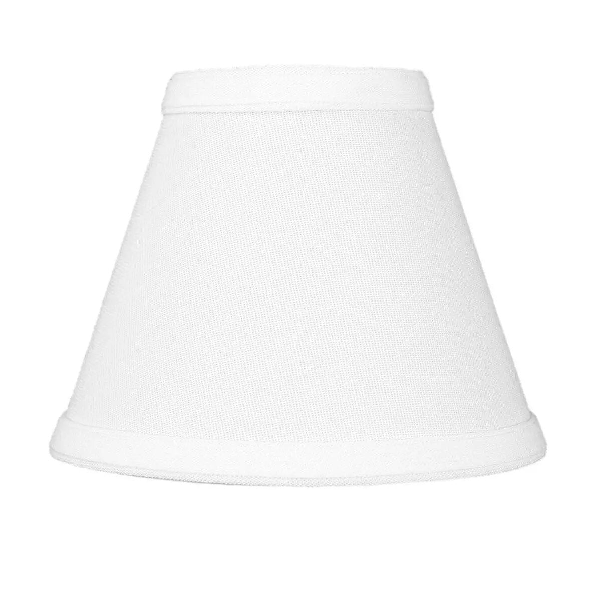 Clip On Lampshades | White Linen | 6X5 Inches | Set Of 6