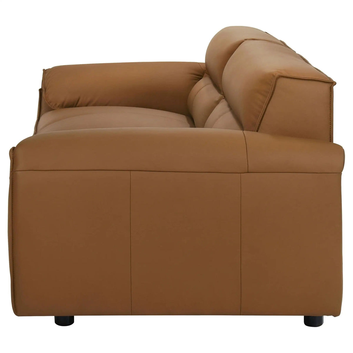 Buxton Top Grain Leather Upholstered Sofa | 91.25 x 37.5 x 29.5 in | Leather | Orange