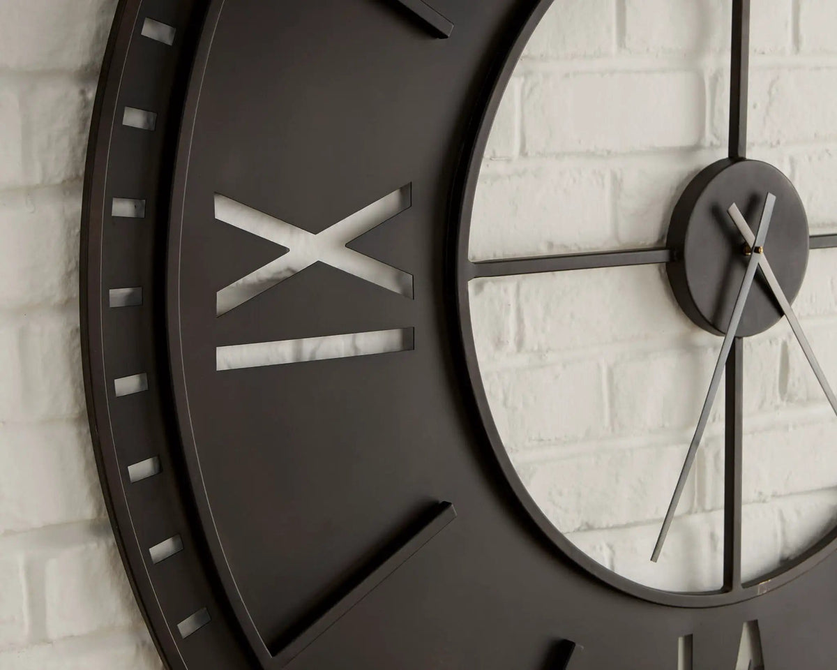Lytle Wall Clock | 49.63 x 1.38 x 49.63 in | Metal | Antique Brown