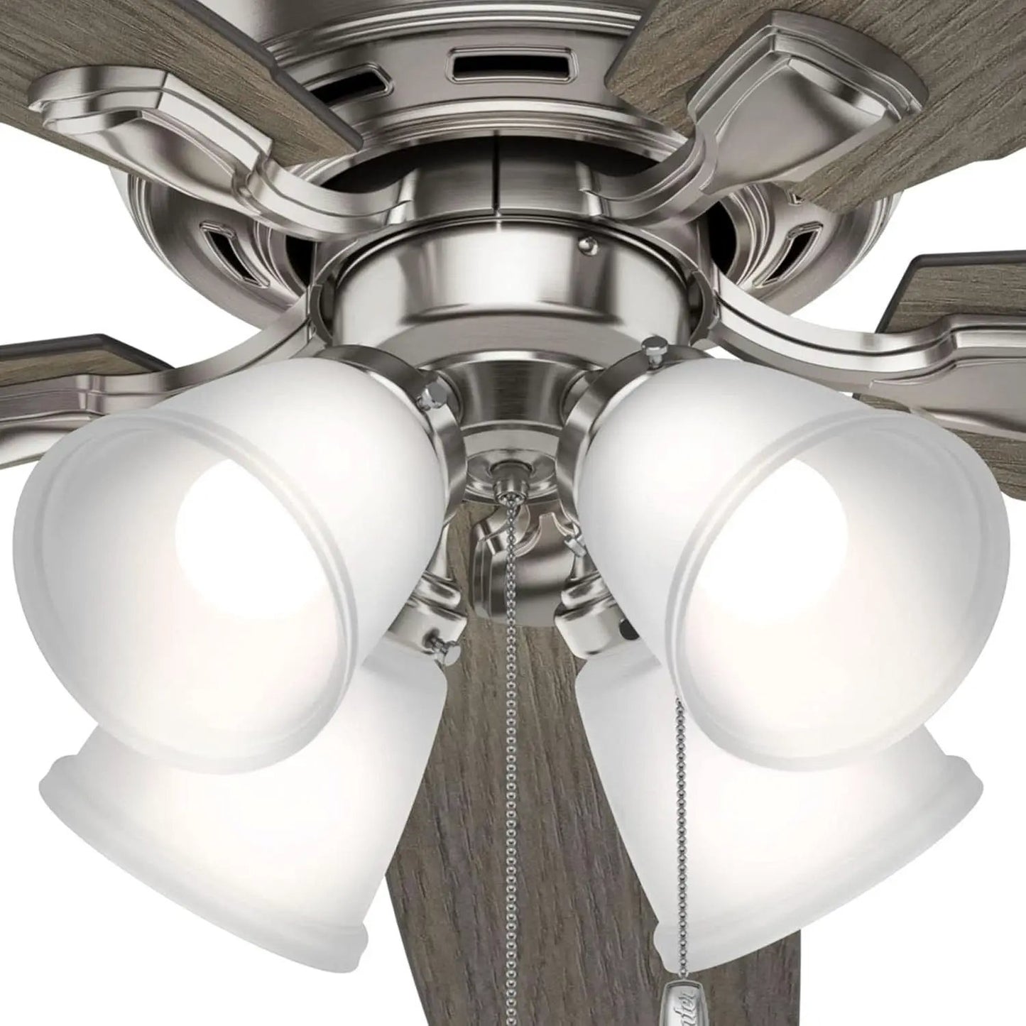 52 Inch Indoor Ceiling Fan With LED Lighting Brushed Nickel from PriceLows™