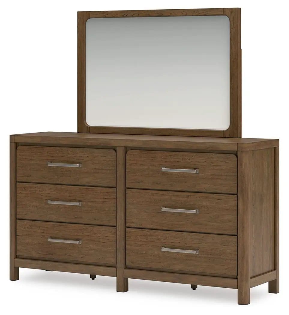 Cabalynn Dresser And Mirror | Dresser & Mirror | Mdf & Veneer | Light Brown