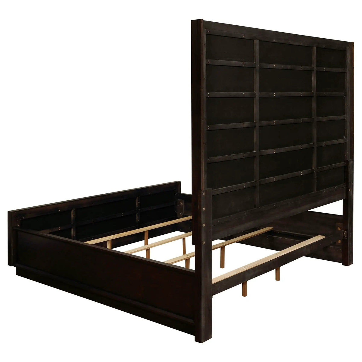 Durango 77-inch Queen Panel Bed Smoked Peppercorn | 65 x 86 x 80 in | Engineered Wood & Veneer | Bedroom
