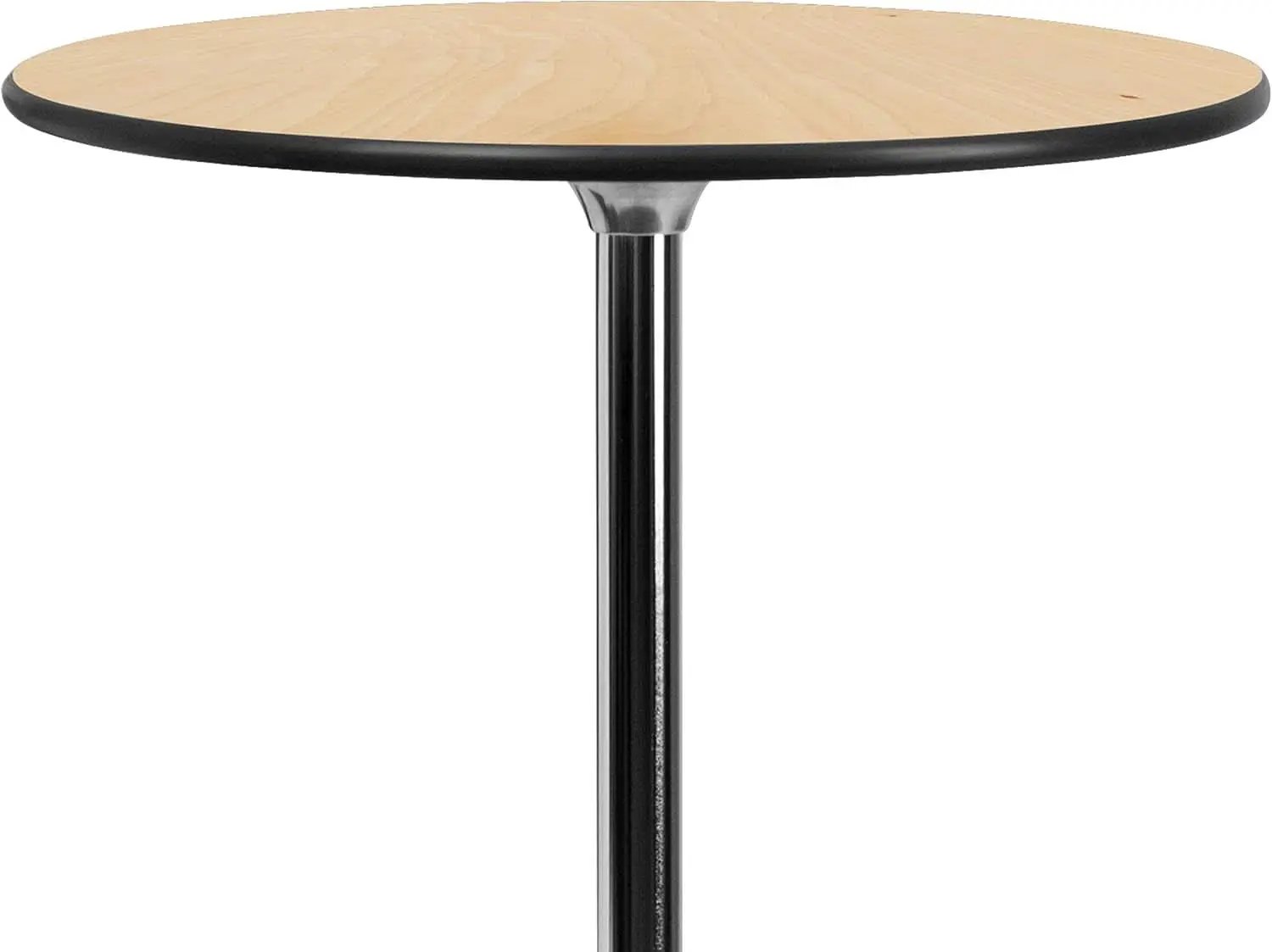 Natural Birch Wood Round Cocktail Table Adjustable from PriceLows™