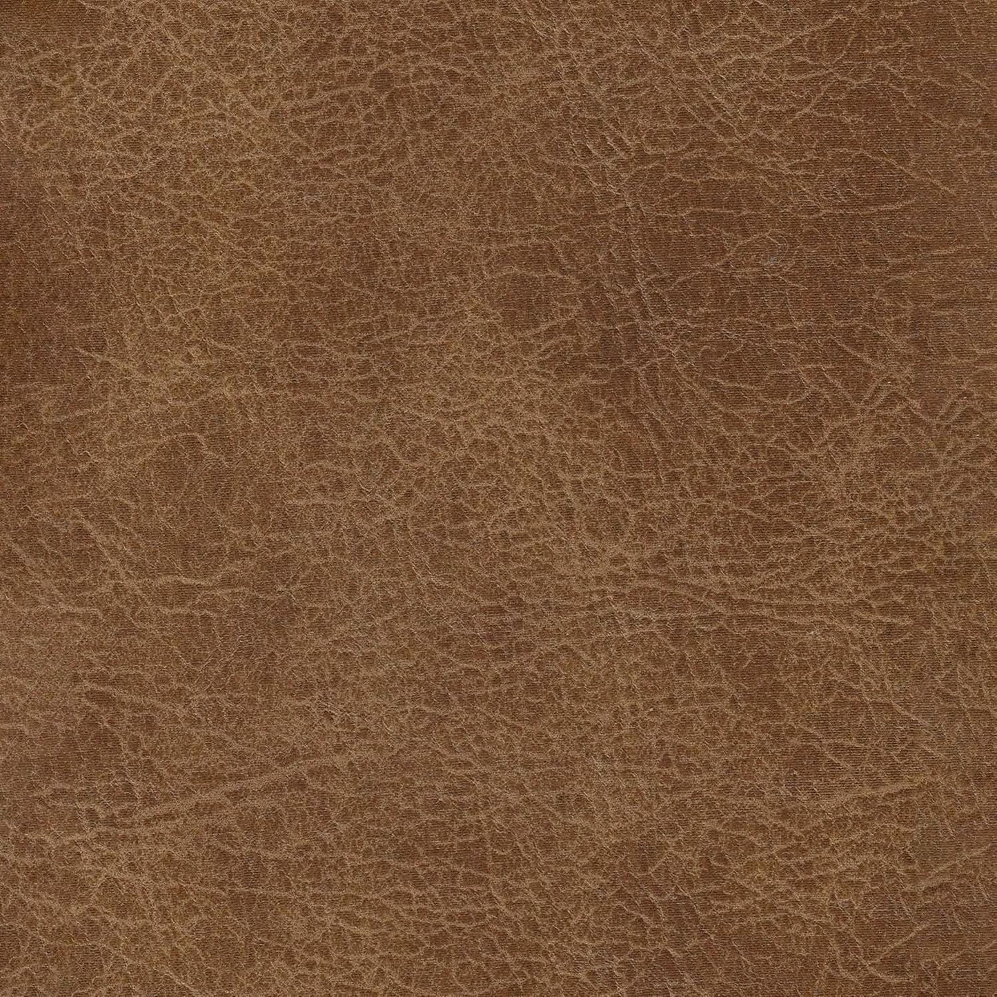 Small Distressed Brown Faux Leather Storage Ottoman from PriceLows™