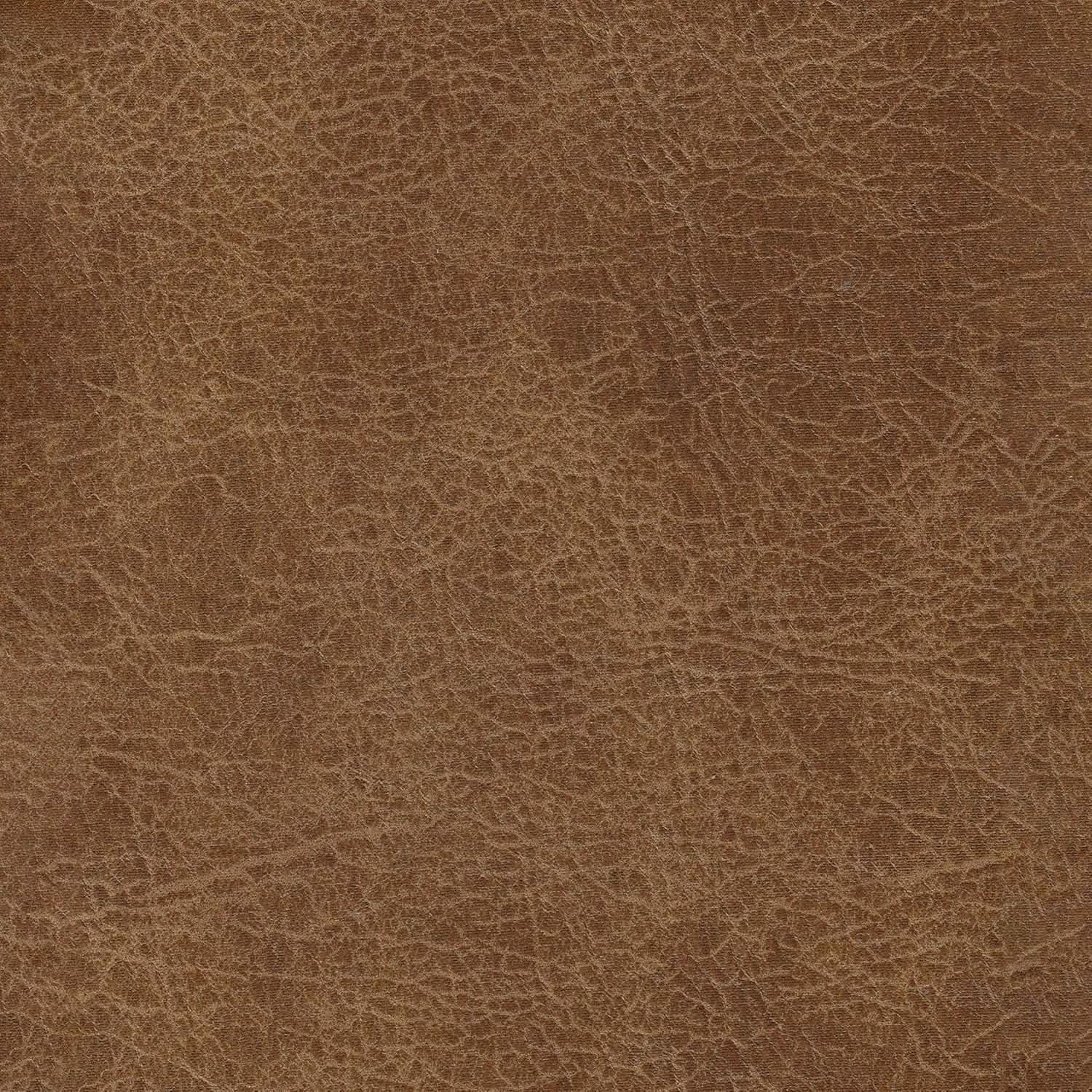 Small Distressed Brown Faux Leather Storage Ottoman from PriceLows™