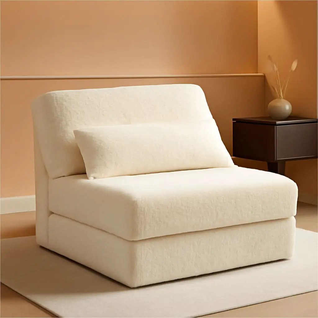 Multifunctional Sleeper Sofa Bed Single Size Beige from PriceLows™