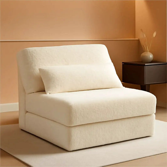 Multifunctional Sleeper Sofa Bed Single Size Beige from PriceLows™