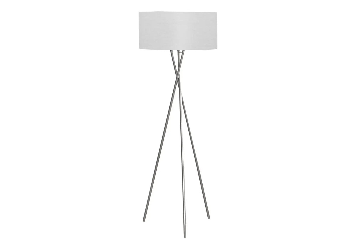 Metal Tripod Floor Lamp | 62 Inch Height | Tri-Bulb 3-Way Switch | Contemporary Style