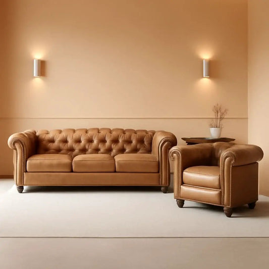 Two Piece Air Leather Sofa Set For Living Room Home Decor from PriceLows™