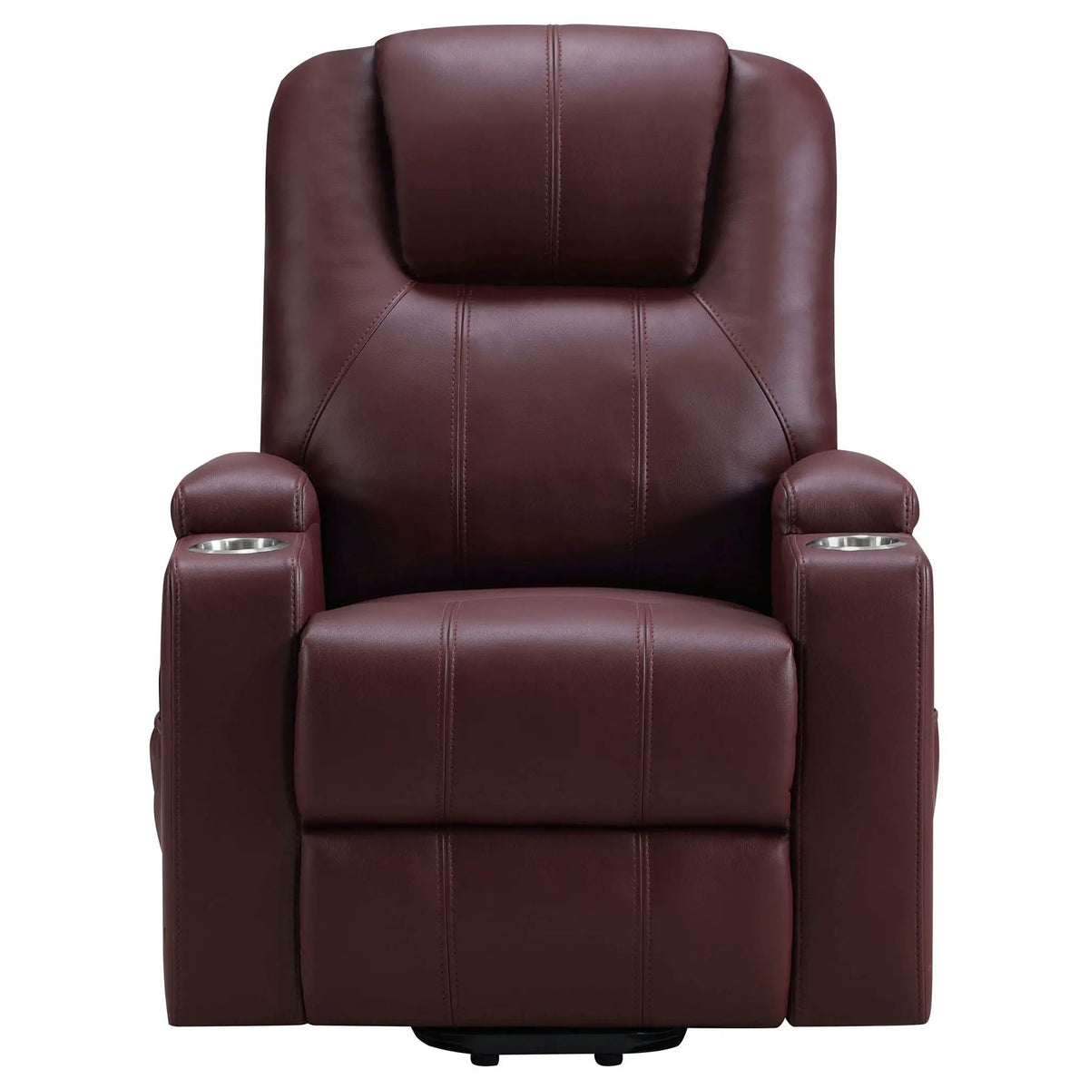 Macklin Power Lift Massage Recliner | Heat And Massage | Dual Cupholders | Smooth Upholstery