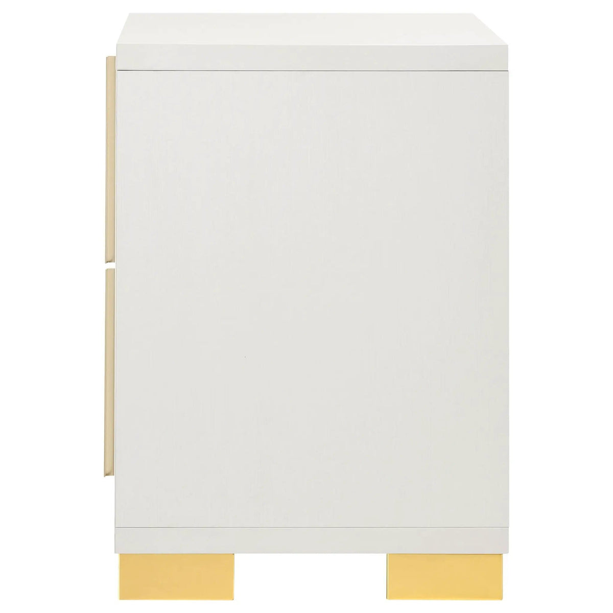 Marceline 2-drawer Nightstand | 21.75 x 16.25 x 22.25 in | Engineered Wood & Metal | White