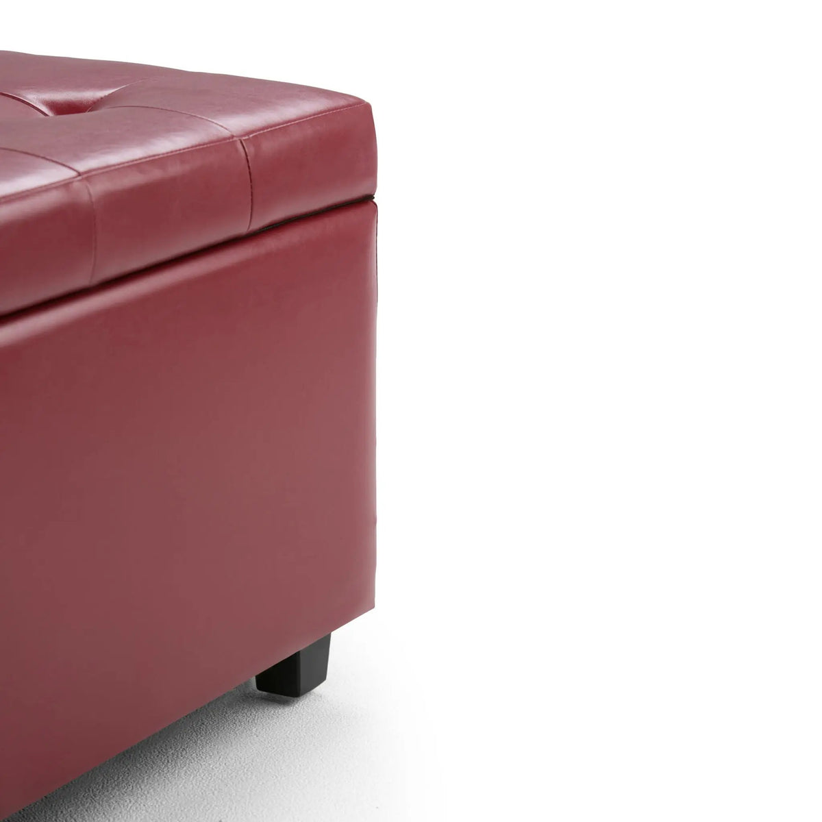 Cosmopolitan Upholstered Storage Ottoman | Child Safety Hinge | Large Interior Storage | 33.5 Inch Length