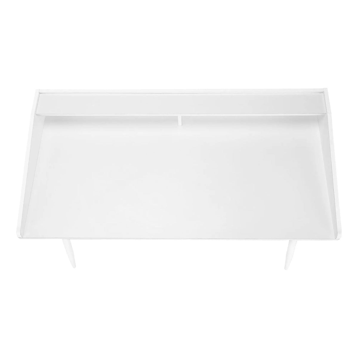 Computer Desk With Shelves | 47.25 Inch Width | Tapered Angled Metal Legs | 34 Inch Height