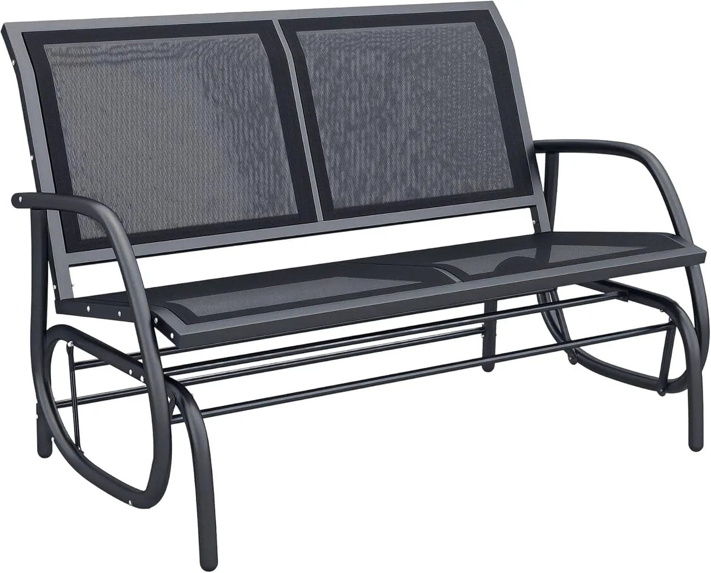 Two Person Outdoor Glider Bench with Steel Frame from PriceLows™