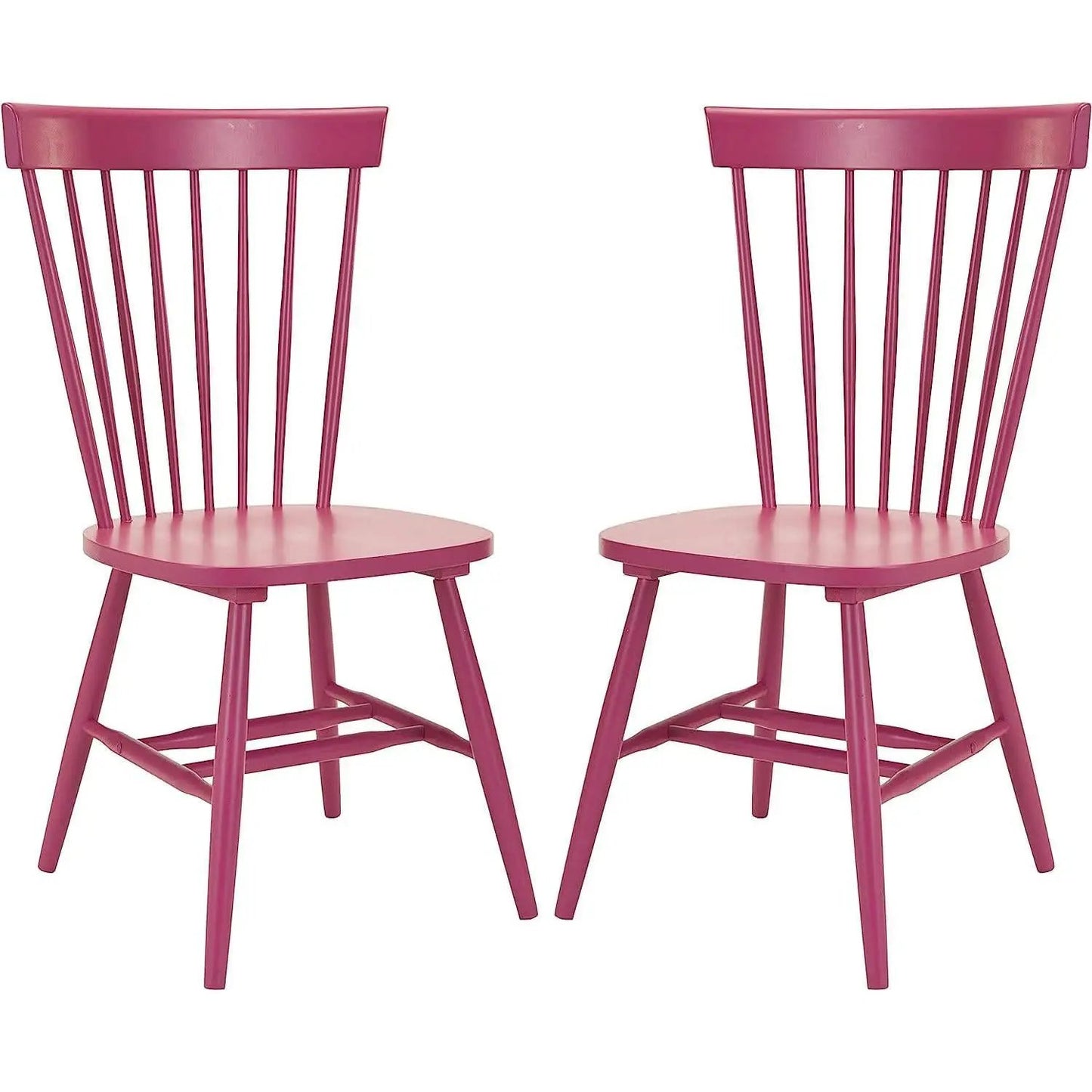 Raspberry Pink Spindle Side Chair Set of 2 Solid Oak from PriceLows™
