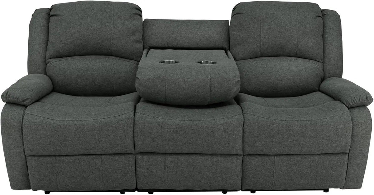 80-Inch RV Triple Recliner Sofa With Convertible Console from PriceLows™