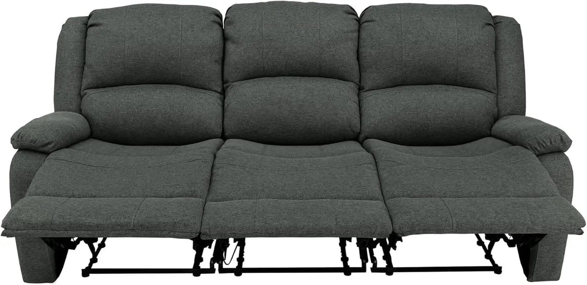 80-Inch RV Triple Recliner Sofa With Convertible Console from PriceLows™