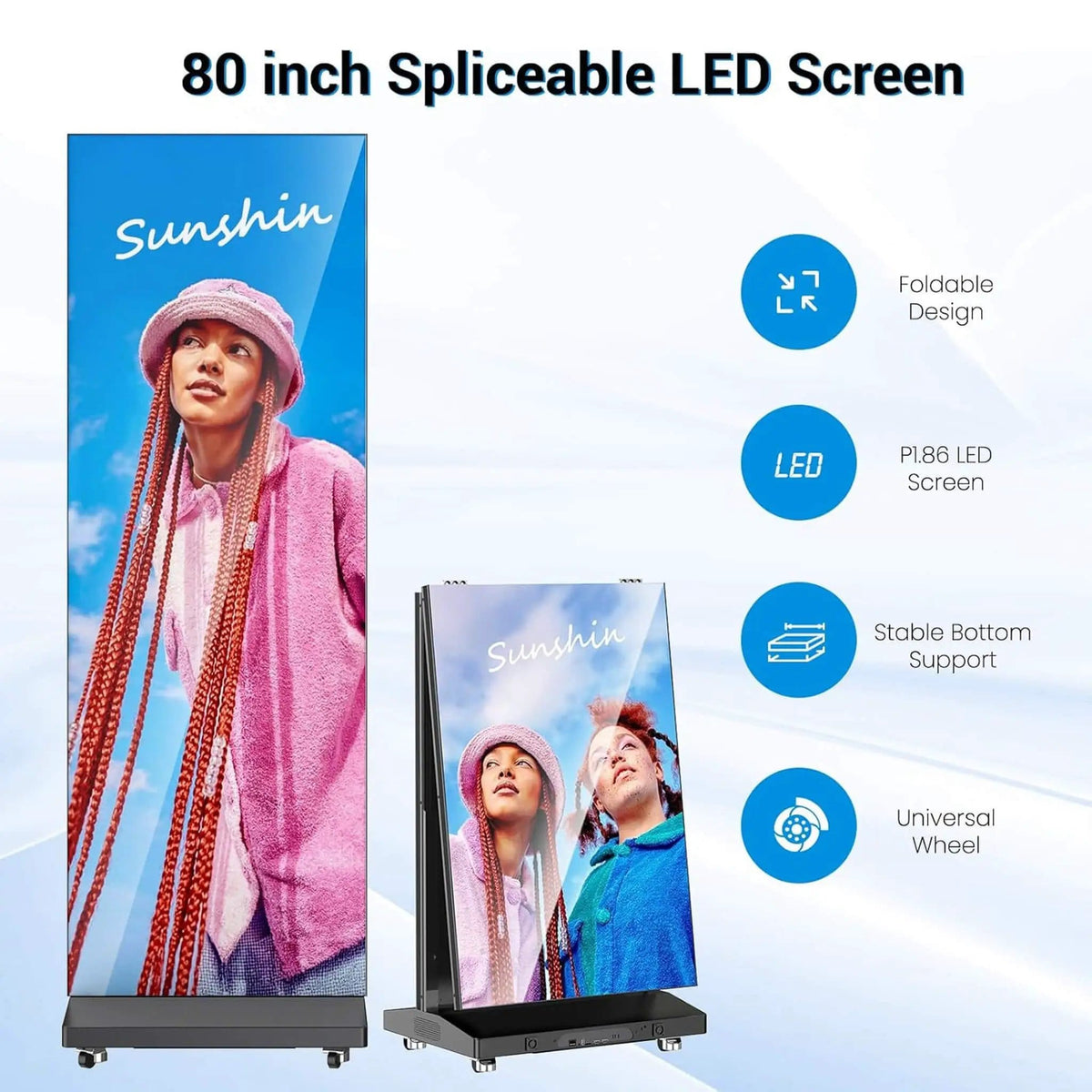 80-Inch Commercial Ultra-High Resolution LED Digital Advertising Signage Display | 80 Inch | Crystal | Store Sign