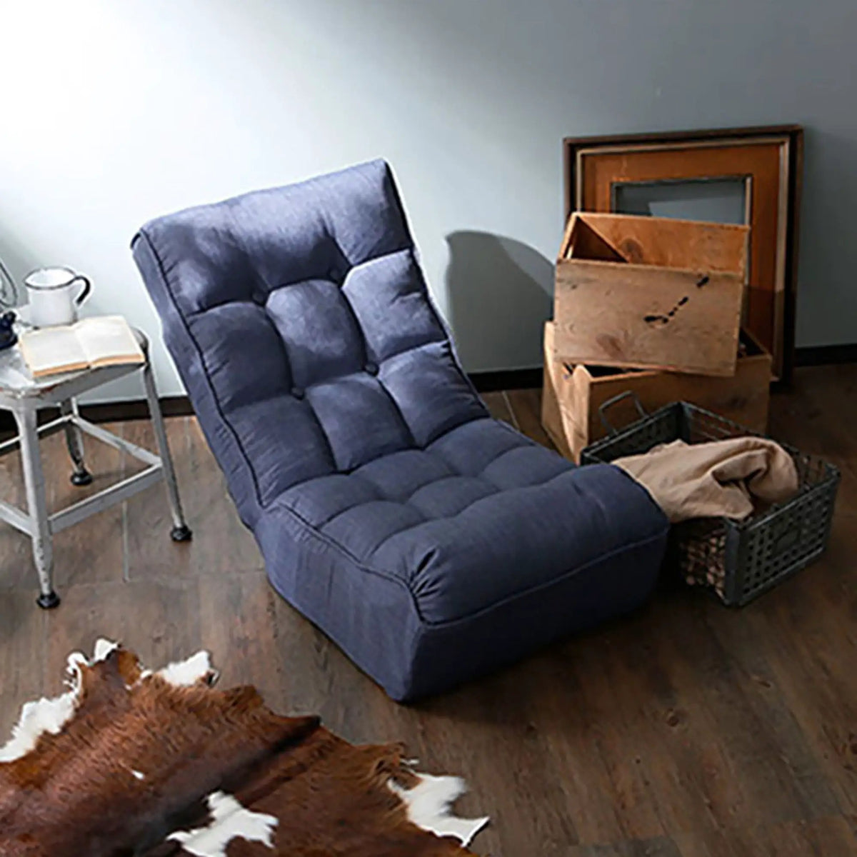 Reclining Floor Chair | Spring Supported | Foldable Base
