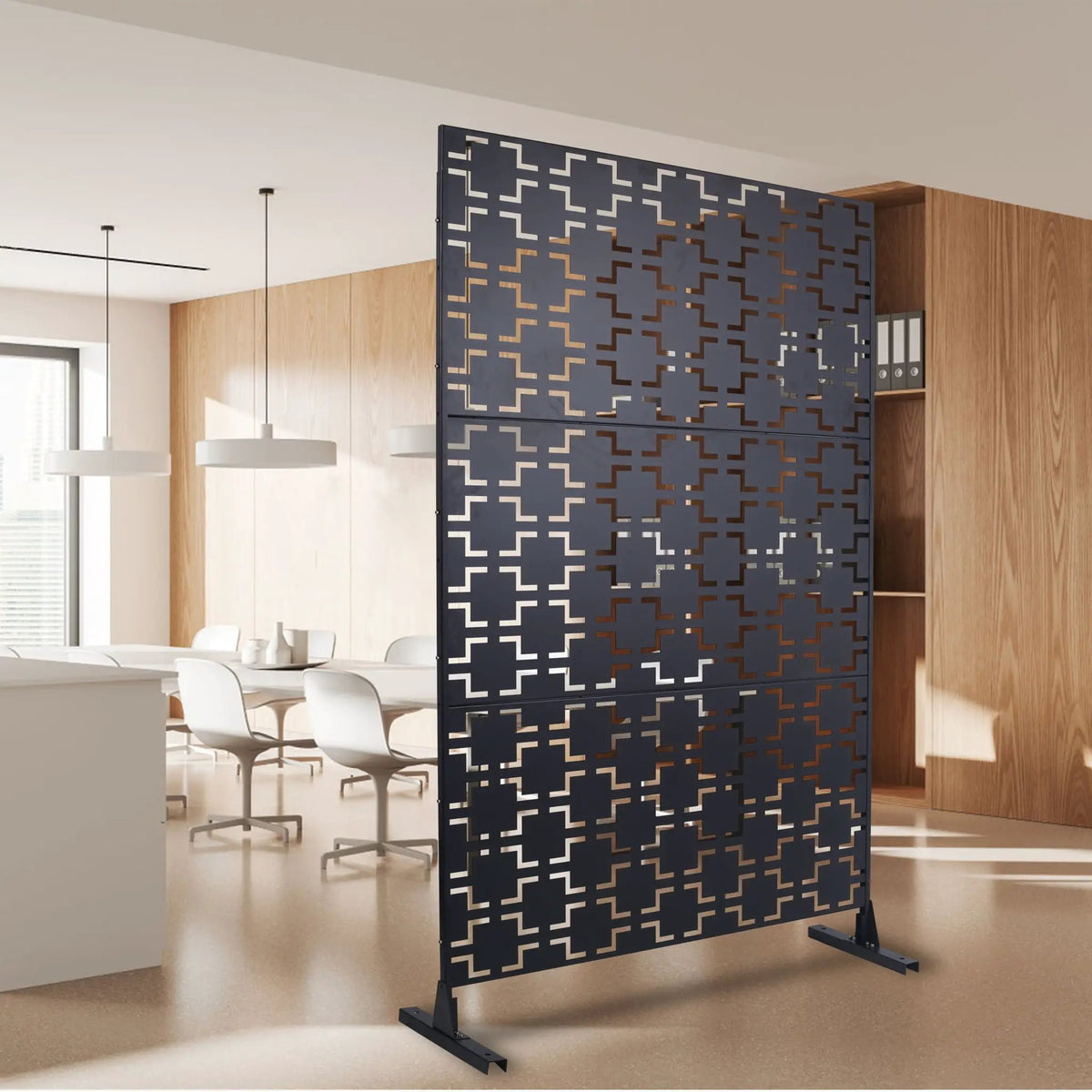 Metal Privacy Screen | Freestanding Divider | Rust Resistant