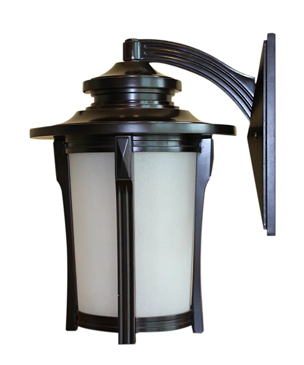 Outdoor Wall Lantern | 1 Light Seeded Glass | Die Cast Aluminum | 17 Inch Height