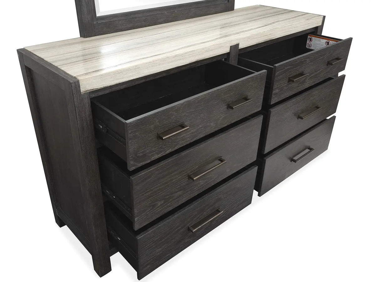 Plum Creek Drawer Dresser | 68 Inch Width | Seasonless Style | Tranquil Elegance
