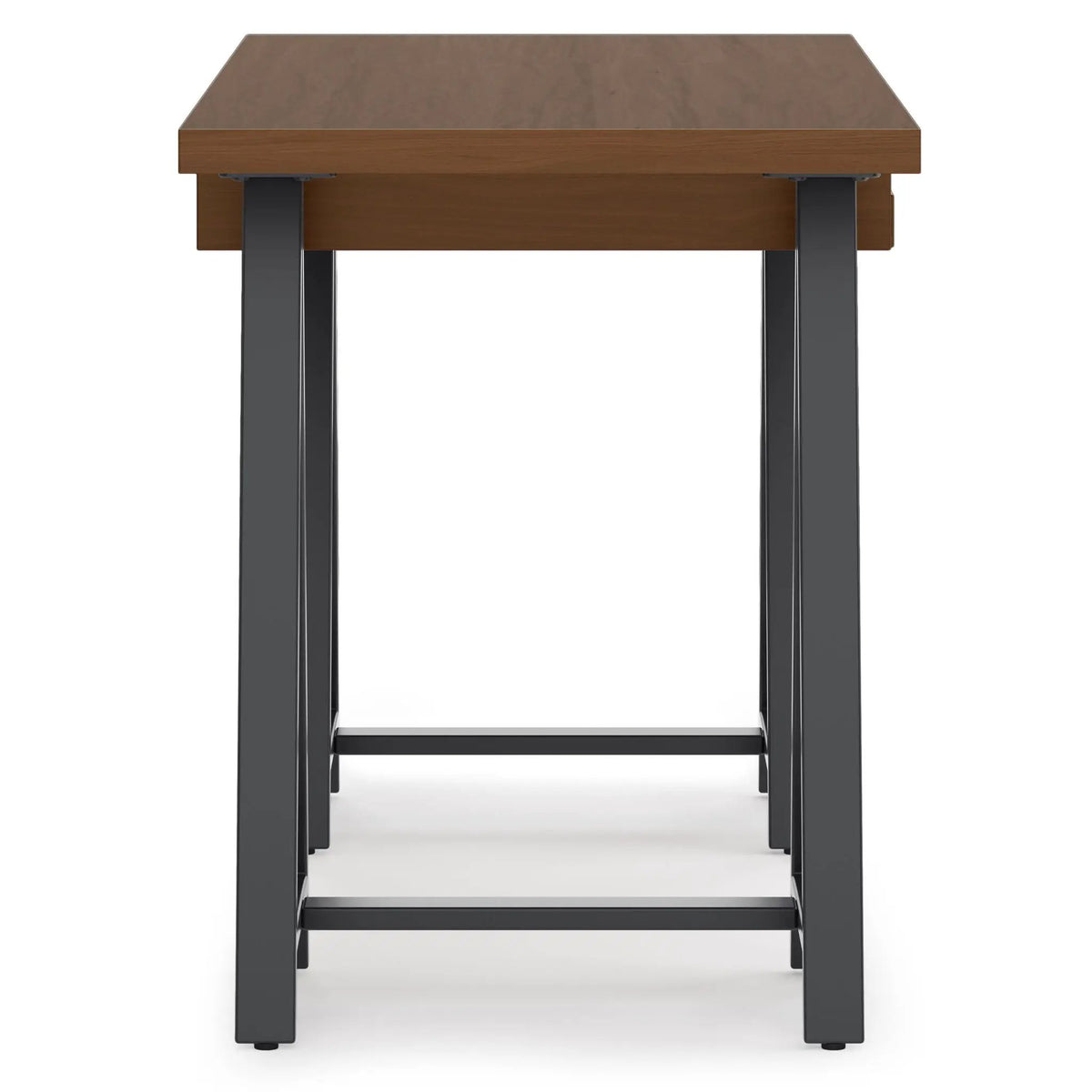 Sawhorse Handcrafted Solid Desk | Walnut Veneer And Solid Wood | Extra Thick Tabletop | 60 Inch Length