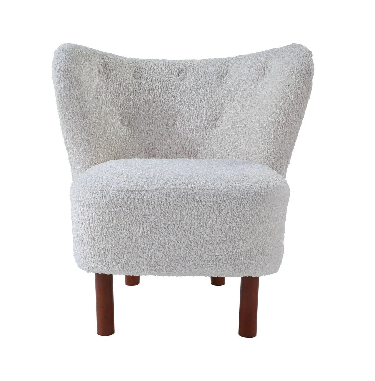 Zusud Teddy Sherpa Accent Chair | 34 x 31 x 34 in | Living Room Furniture | White