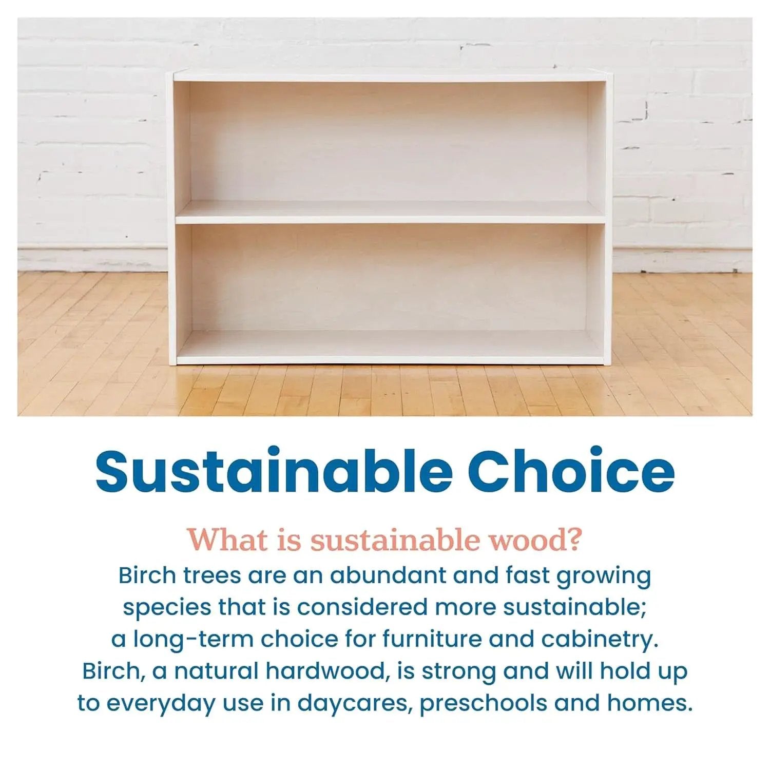 Streamline 2 Shelf Storage Cabinet 24 Inch White Wash Kids Bookshelf from PriceLows™