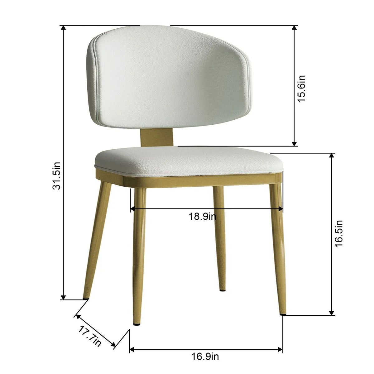 Modern Dining Chairs For Kitchen (Set of 2) | 2 Pieces | Steel & Metal | Dining Room
