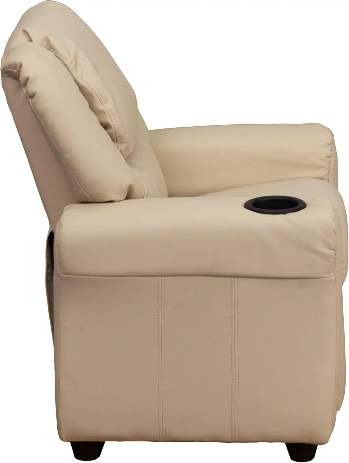 Beige Kids Recliner With Cup Holder For Cozy Seating from PriceLows™