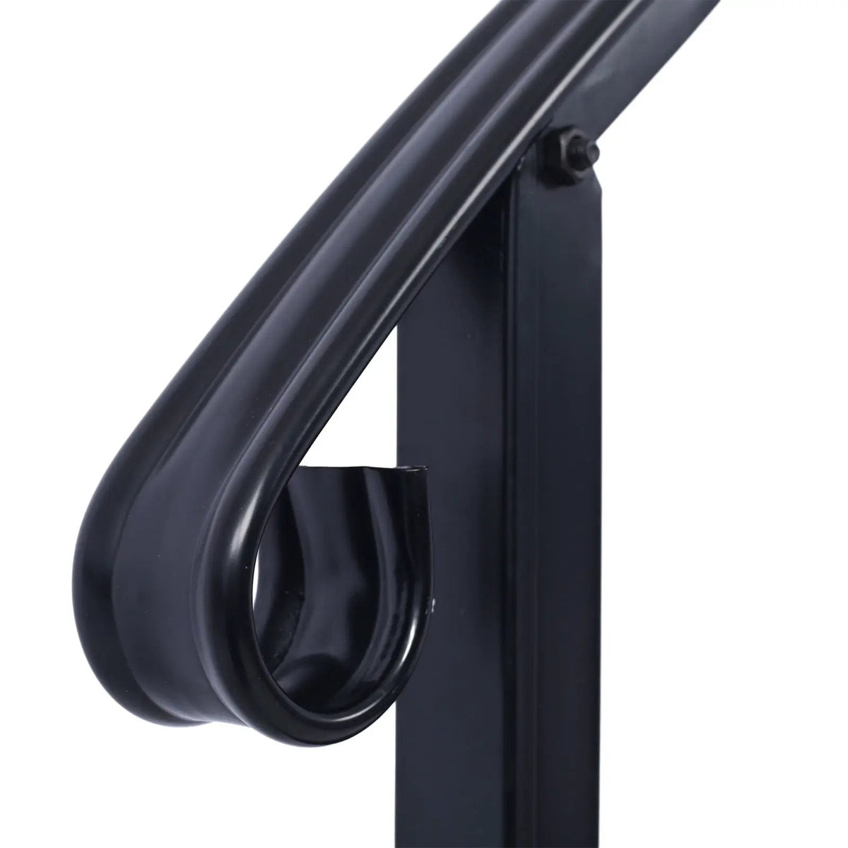 Wrought Iron Stair Handrail | Fits 2 Or 3 Steps | Outdoor Railing | Rustproof Coating