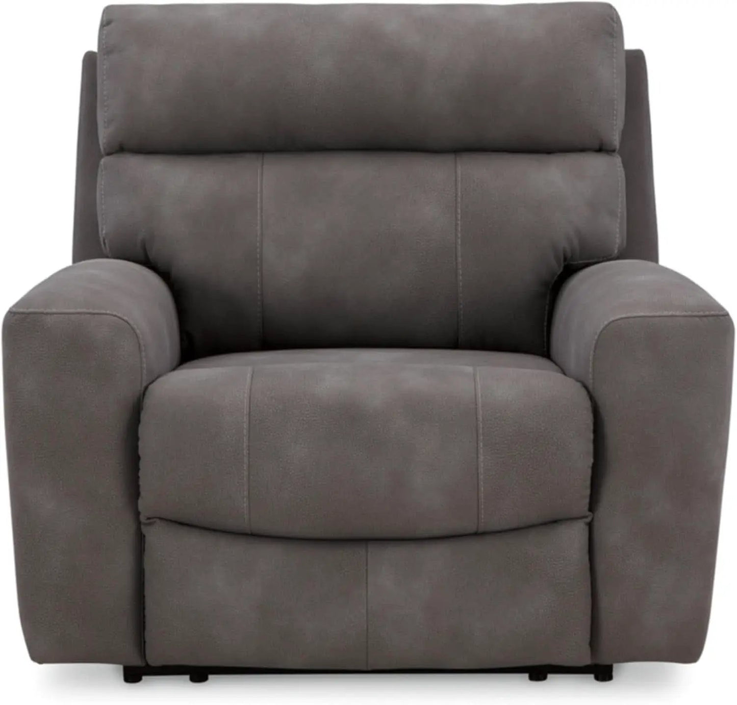 Dark Brown Faux Leather Wall Hugger Power Recliner Headrest from PriceLows™