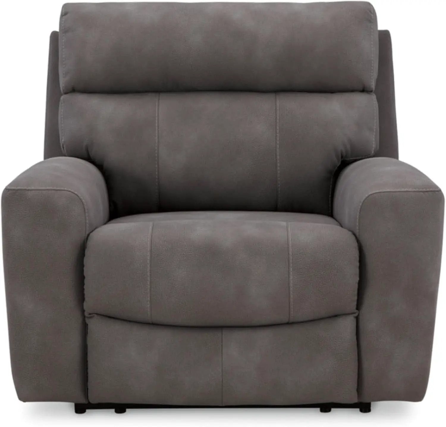 Dark Brown Faux Leather Wall Hugger Power Recliner Headrest from PriceLows™